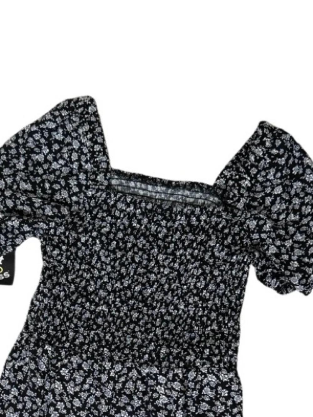 Art Class Target Black Floral Smocked Wide Leg‎ Romper Jumpsuit Girls L (10-12)
